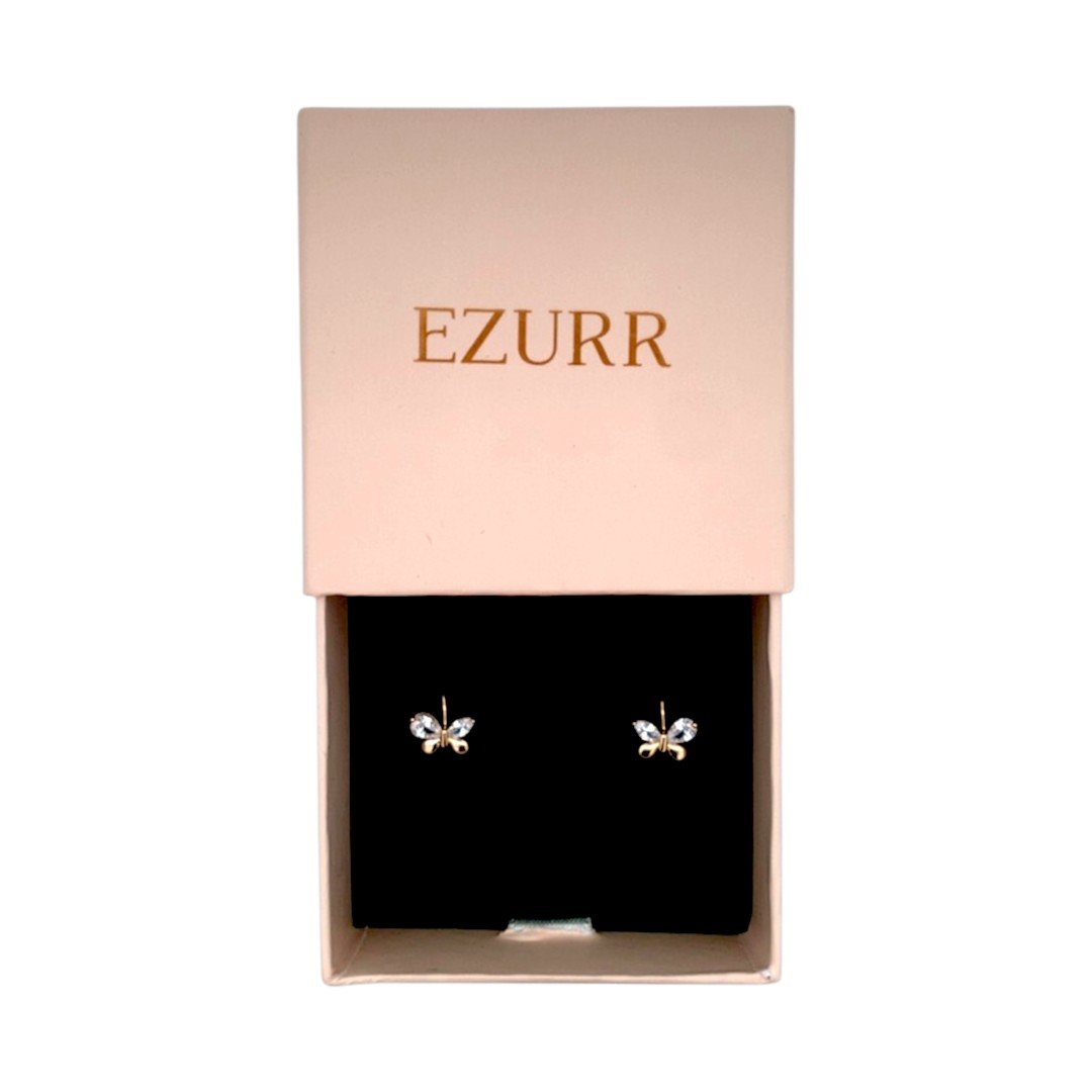 Fluttering Wings Earrings (Pure Silver) - Gold